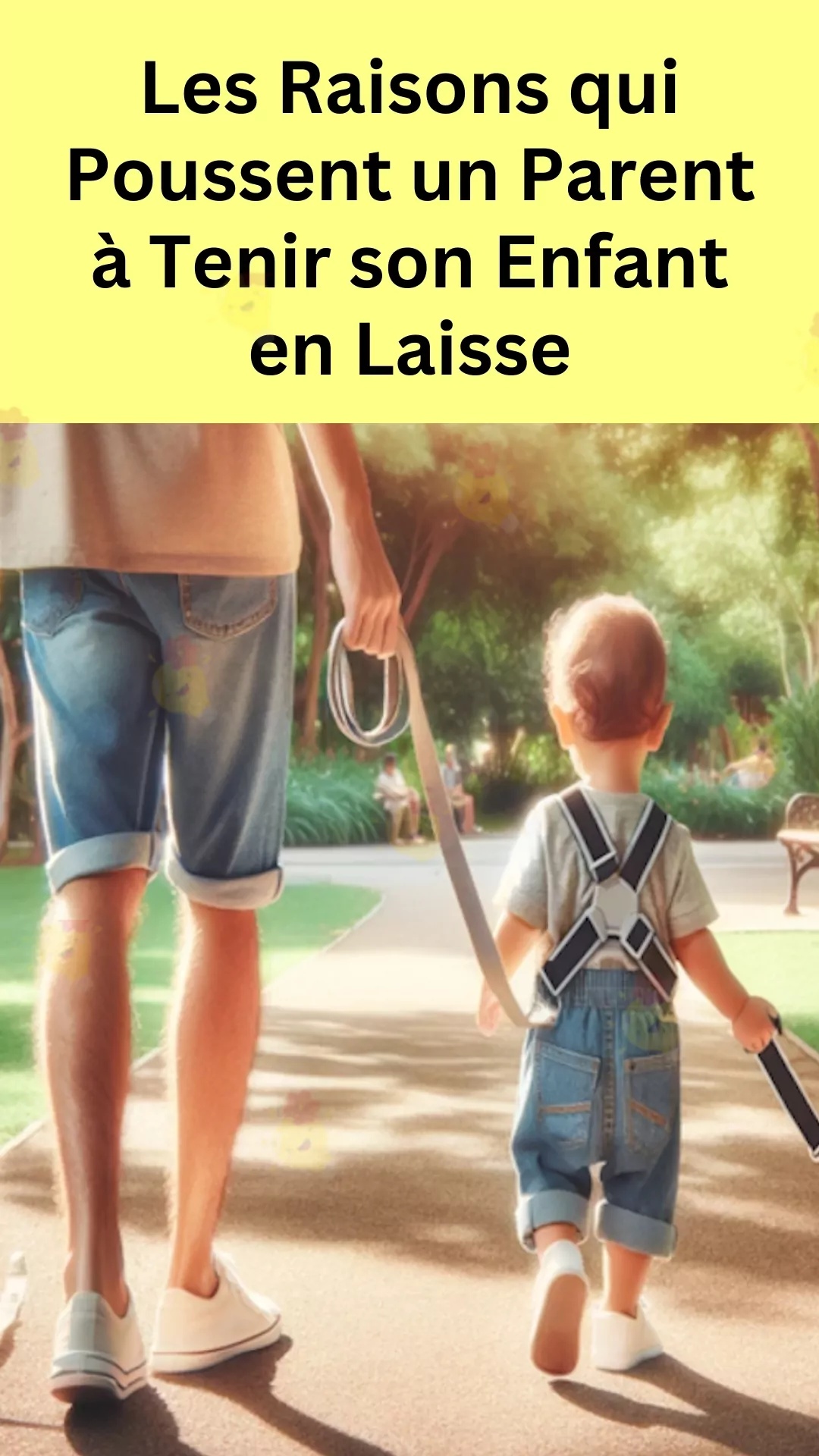 Accrocher son petit avec une laisse pour le contrôler 